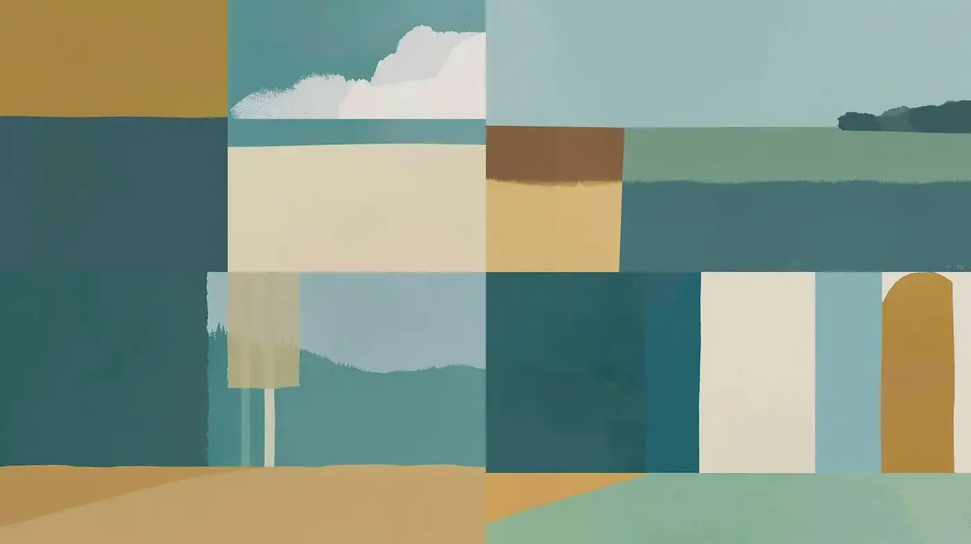 Consistently Harmonious Vintage Aesthetic with Color Block Composition - Midjourney sref style