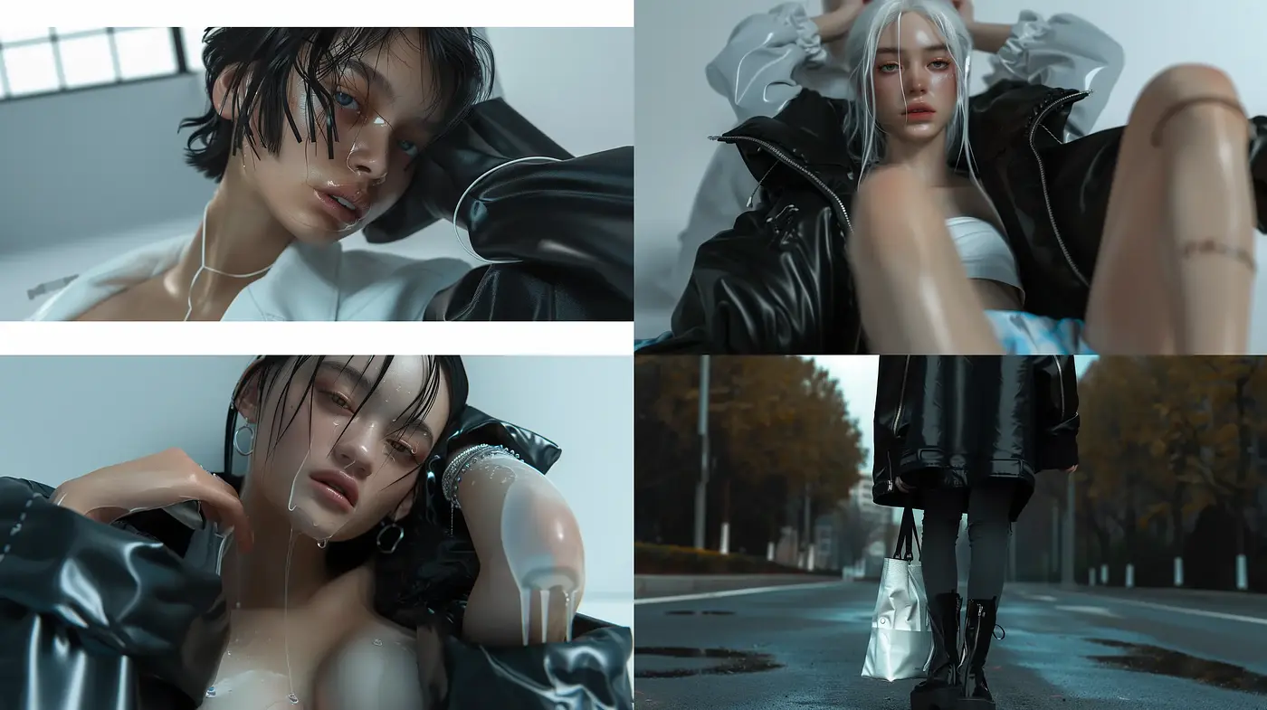 Melancholic Monochrome: A Fusion of Photorealism and Surrealism in a Contemporary Cinematic Frame - Midjourney sref style