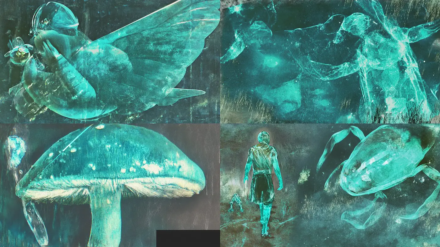 Ethereal Aquatic Dreamscape with Luminescent Hues - Midjourney sref style