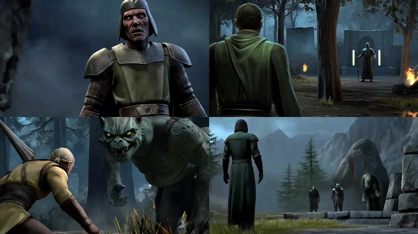 Shadowed Realms: A Dark Fantasy Environment Embracing a Twilight Palette - Midjourney sref style