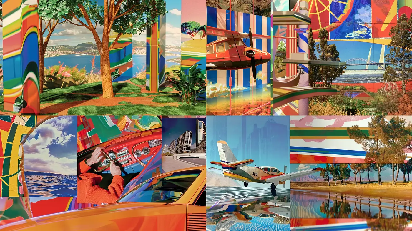 Vibrant and Abstract Expressionist Homage with Geometric Symmetry - Midjourney sref style