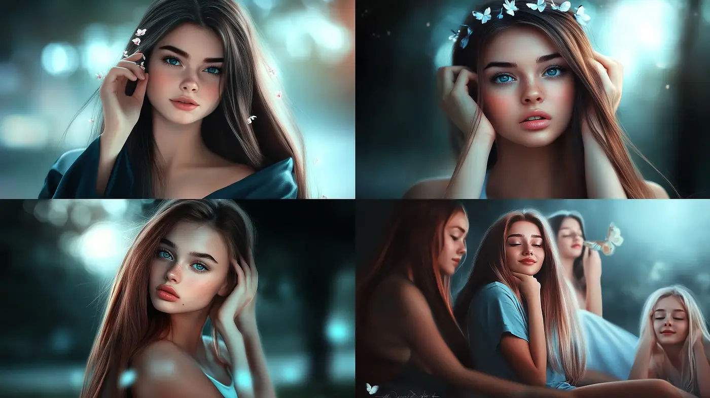 Serene Luminescence in Ethereal Portraiture - Midjourney sref style