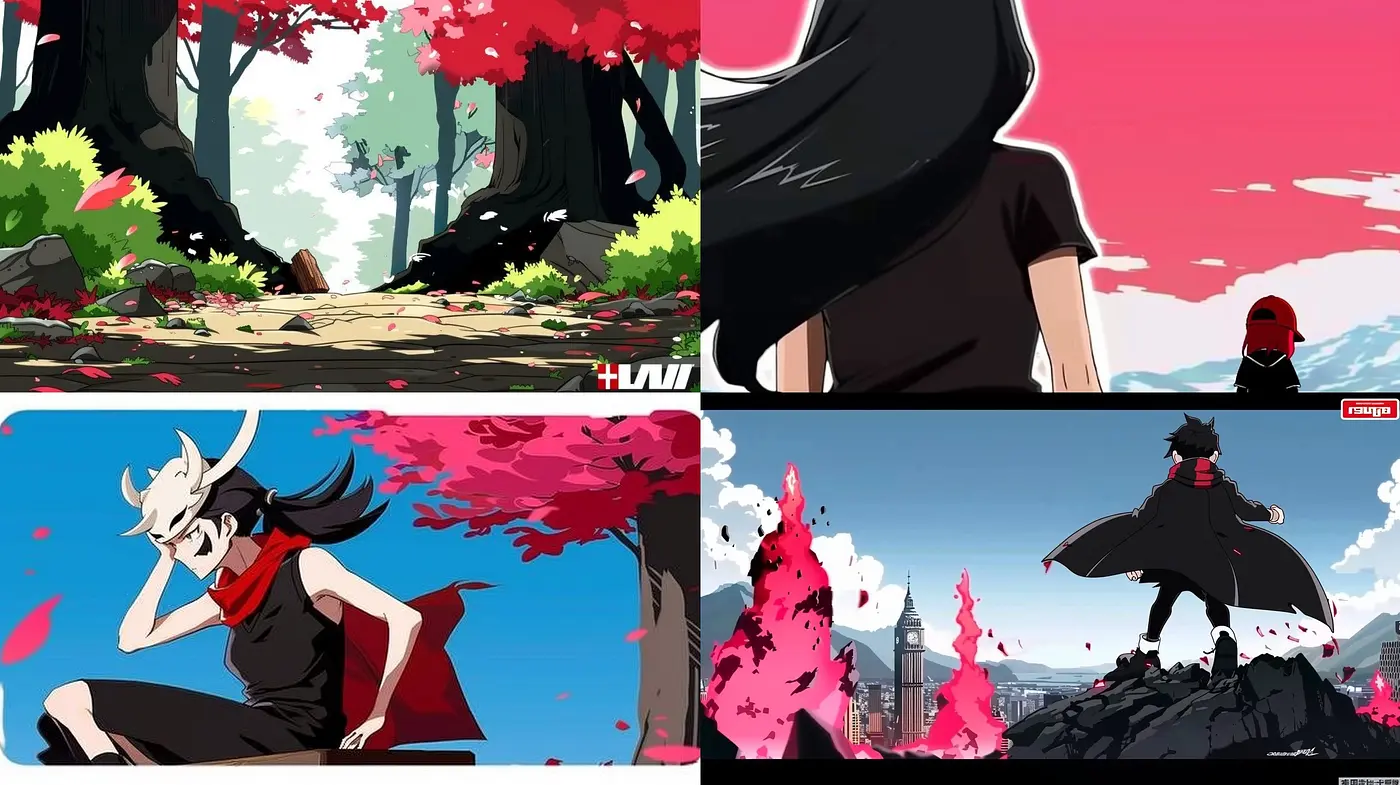 Dynamic Anime-Inspired Essence with Vibrant Chromatic Contrasts - Midjourney sref style