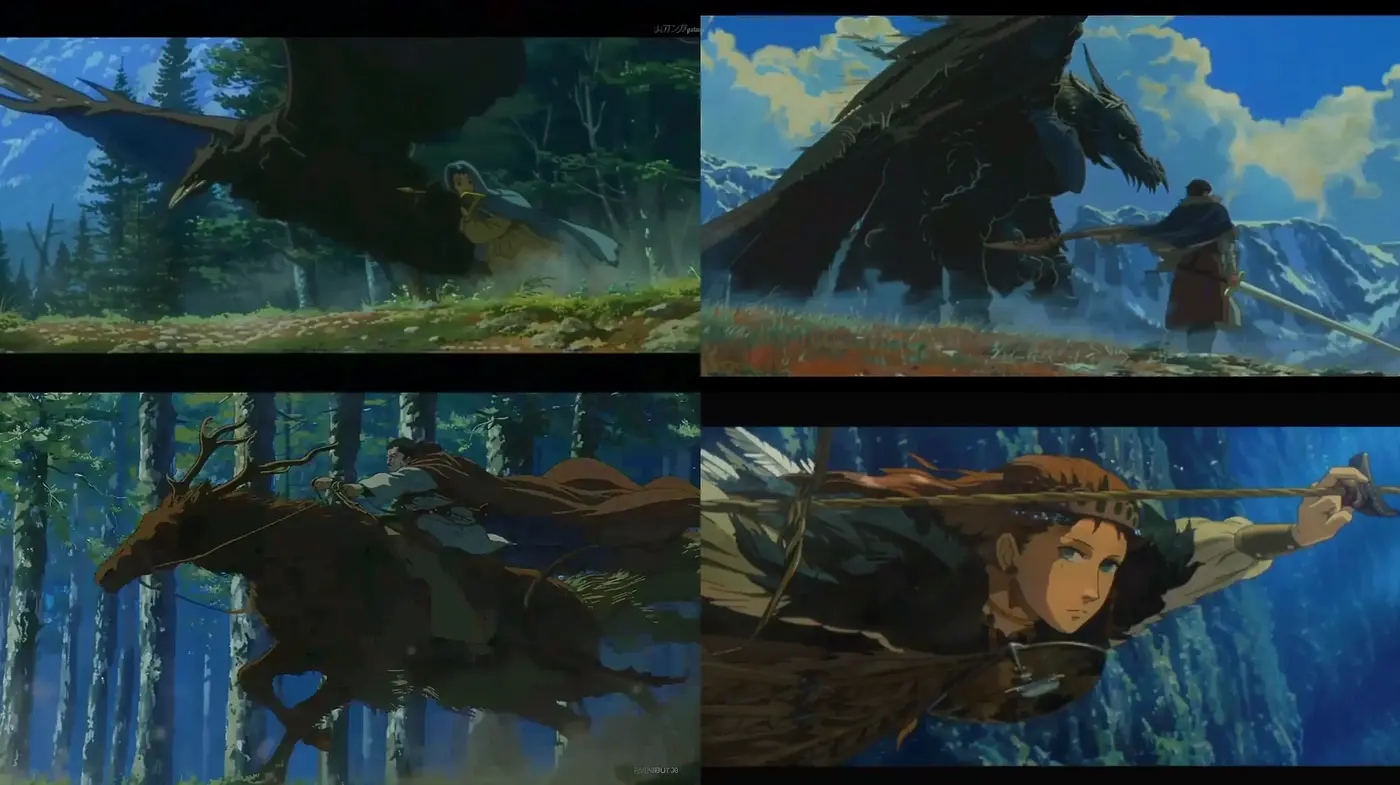 Ethereal Studio Ghibli-Inspired Landscape and Character Art - Midjourney sref style