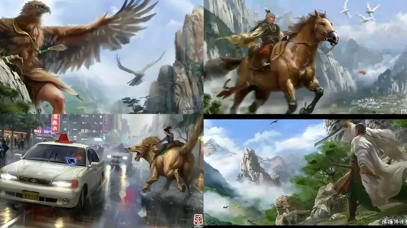 Dynamic and Diverse Fantasy Landscapes with a Blend of Realism and Mystique - Midjourney sref style