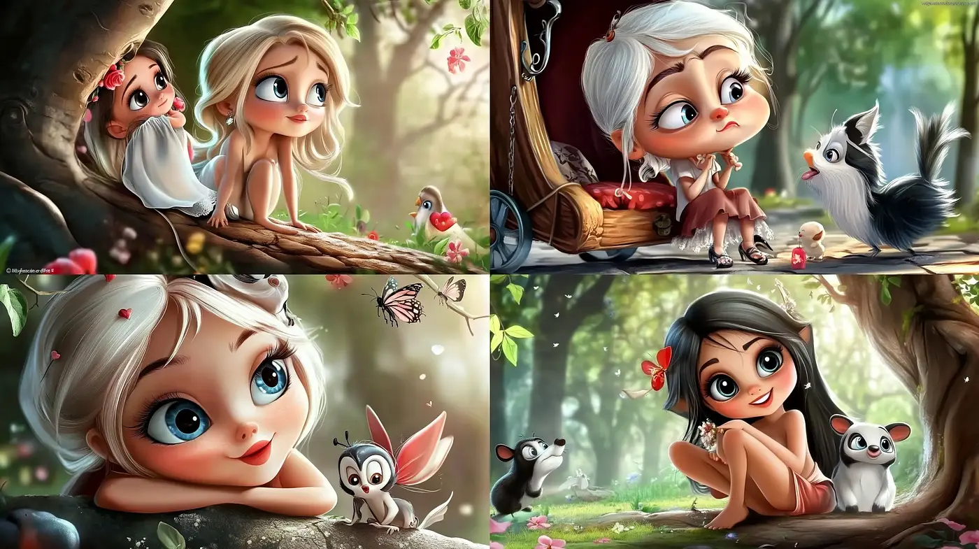 Enchanting Whimsical Forest: A Cohesive Exploration of Digital Animation - Midjourney sref style