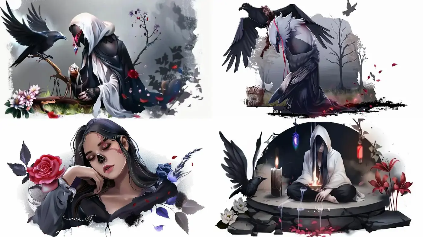 Eerie and Ethereal Imagery with a Touch of Dark Romanticism - Midjourney sref style