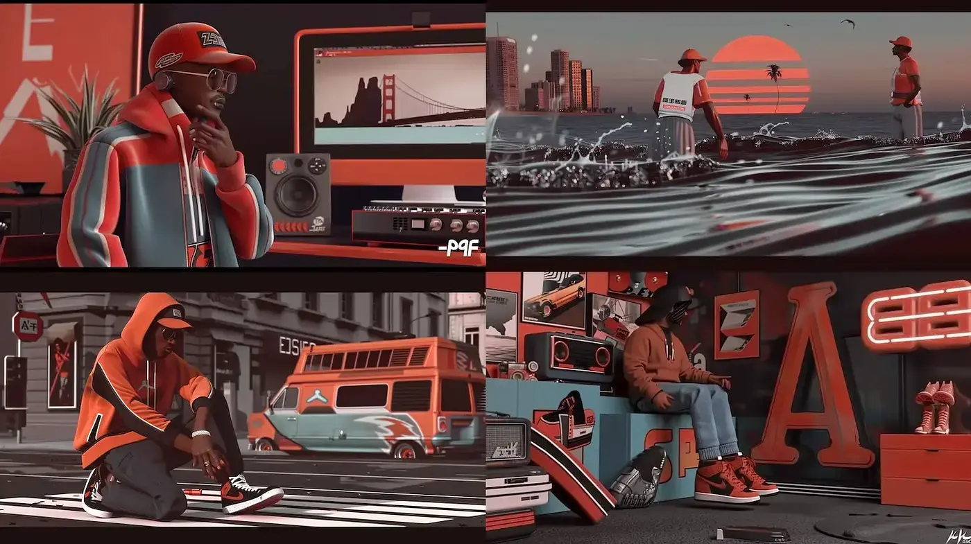 Urban Futurism with a Retro Touch - Midjourney sref style
