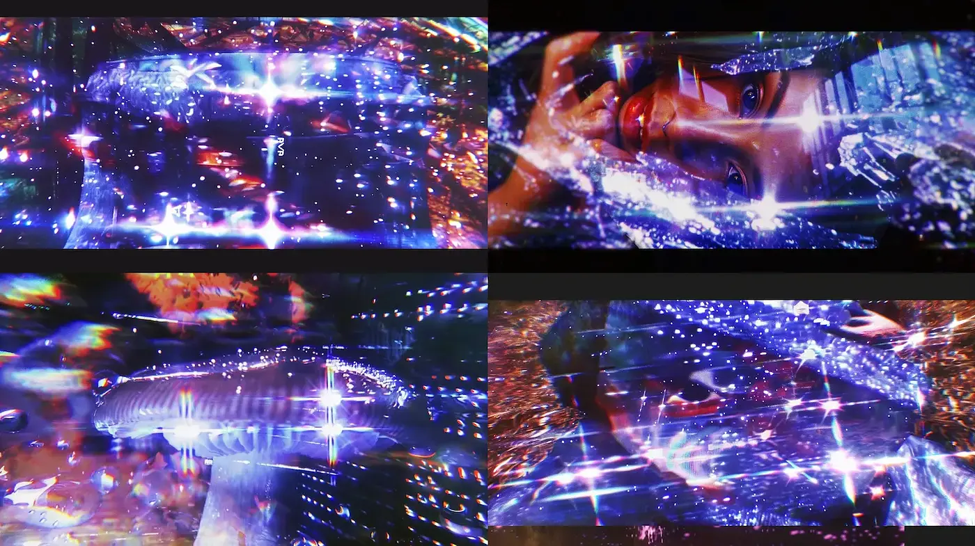 Cosmic Dreamlike Exploration with Luminous Textures - Midjourney sref style