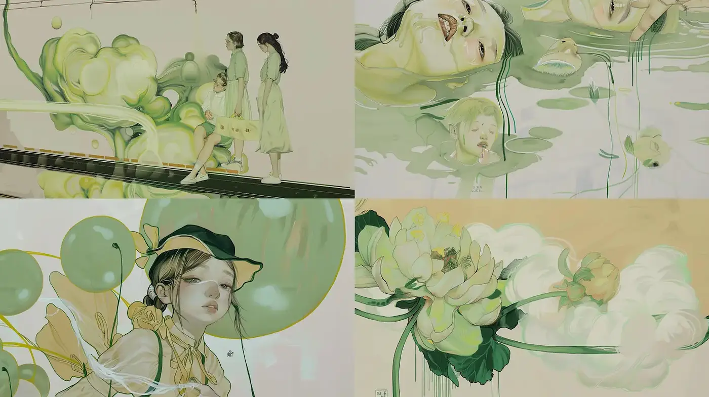 Whimsical Dreamscapes with Ethereal Quality - Midjourney sref style