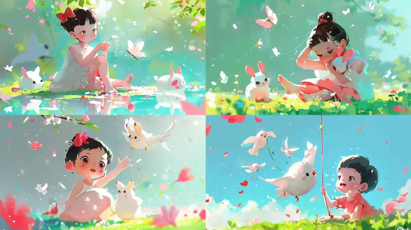 Whimsical and Playful Illustrations with a Touch of Enchantment - Midjourney sref style