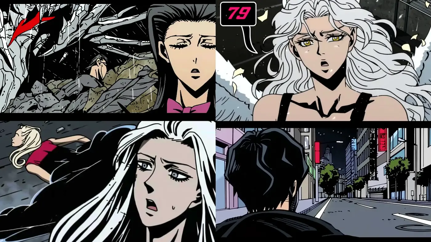Dramatic Noir-Inspired Anime Illustration Style - Midjourney sref style