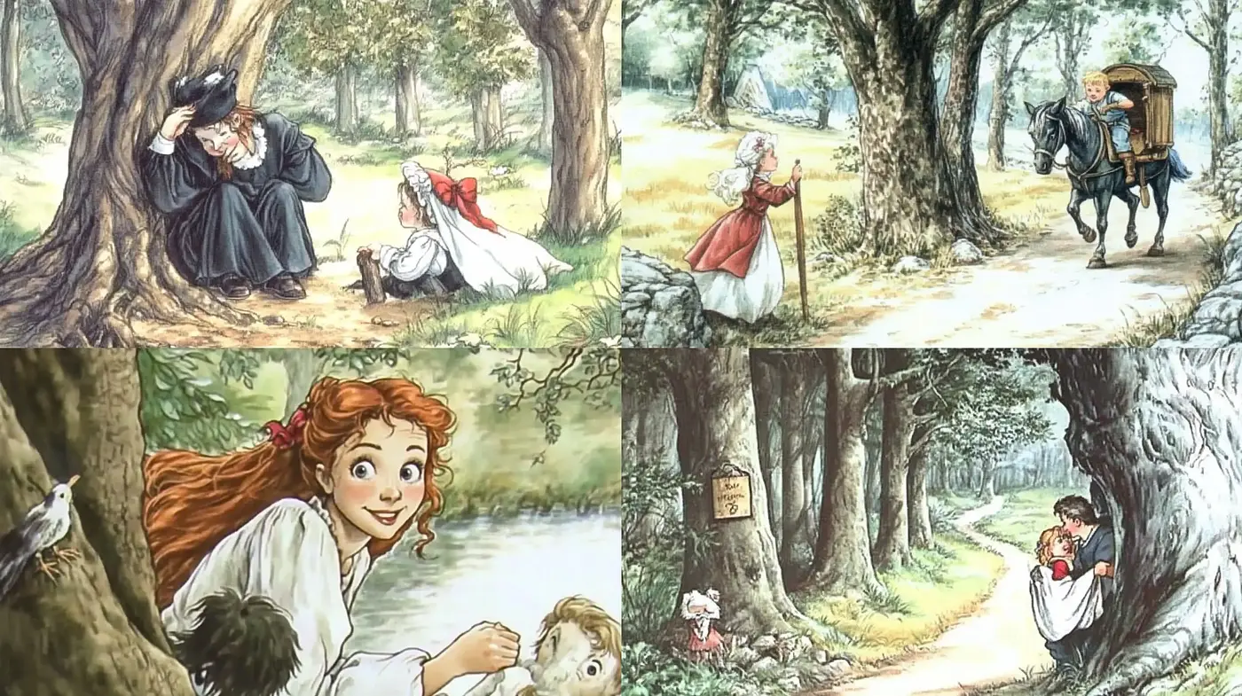 Enchanting Pastoral Scenes with Illustrative Storybook Charm - Midjourney sref style
