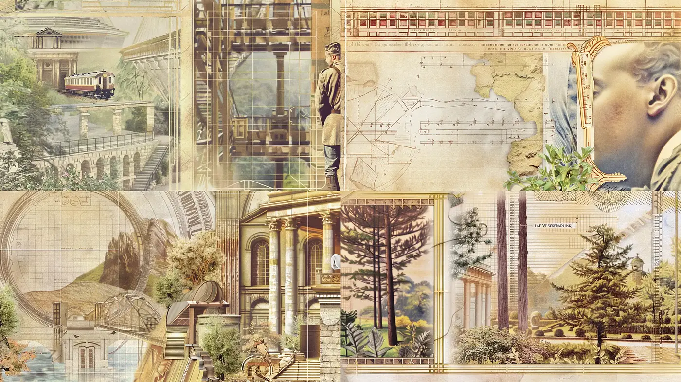 Ethereal Architectural Dreamscapes Blending Classical and Surreal Elements - Midjourney sref style