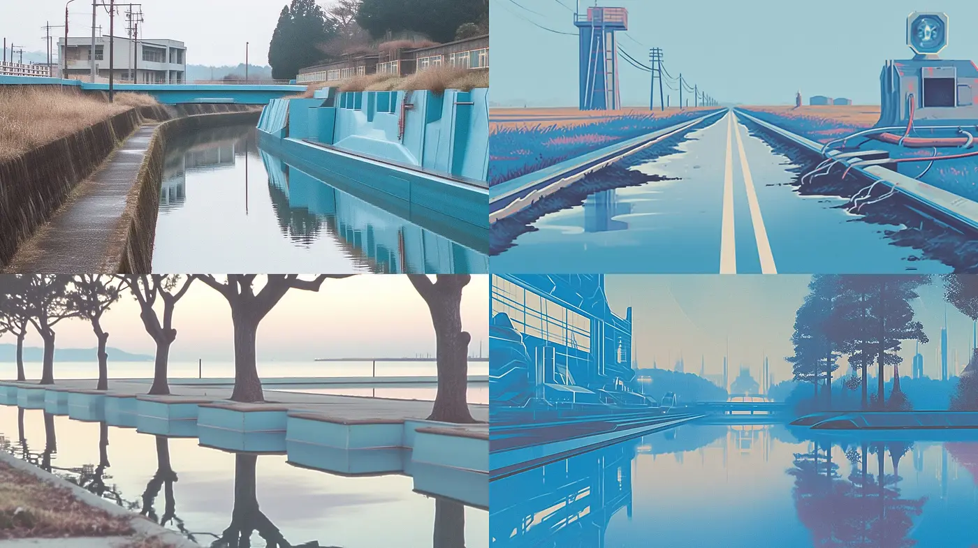 Dusky Serenity: An Ethereal Journey Through Stylized Pastel Landscapes - Midjourney sref style