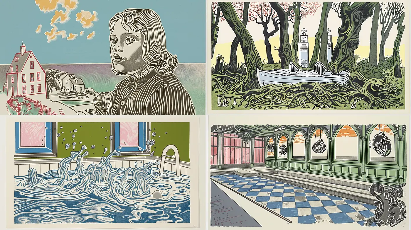 Timeless Whimsicality: A Homage to Illustrative Art Nouveau - Midjourney sref style