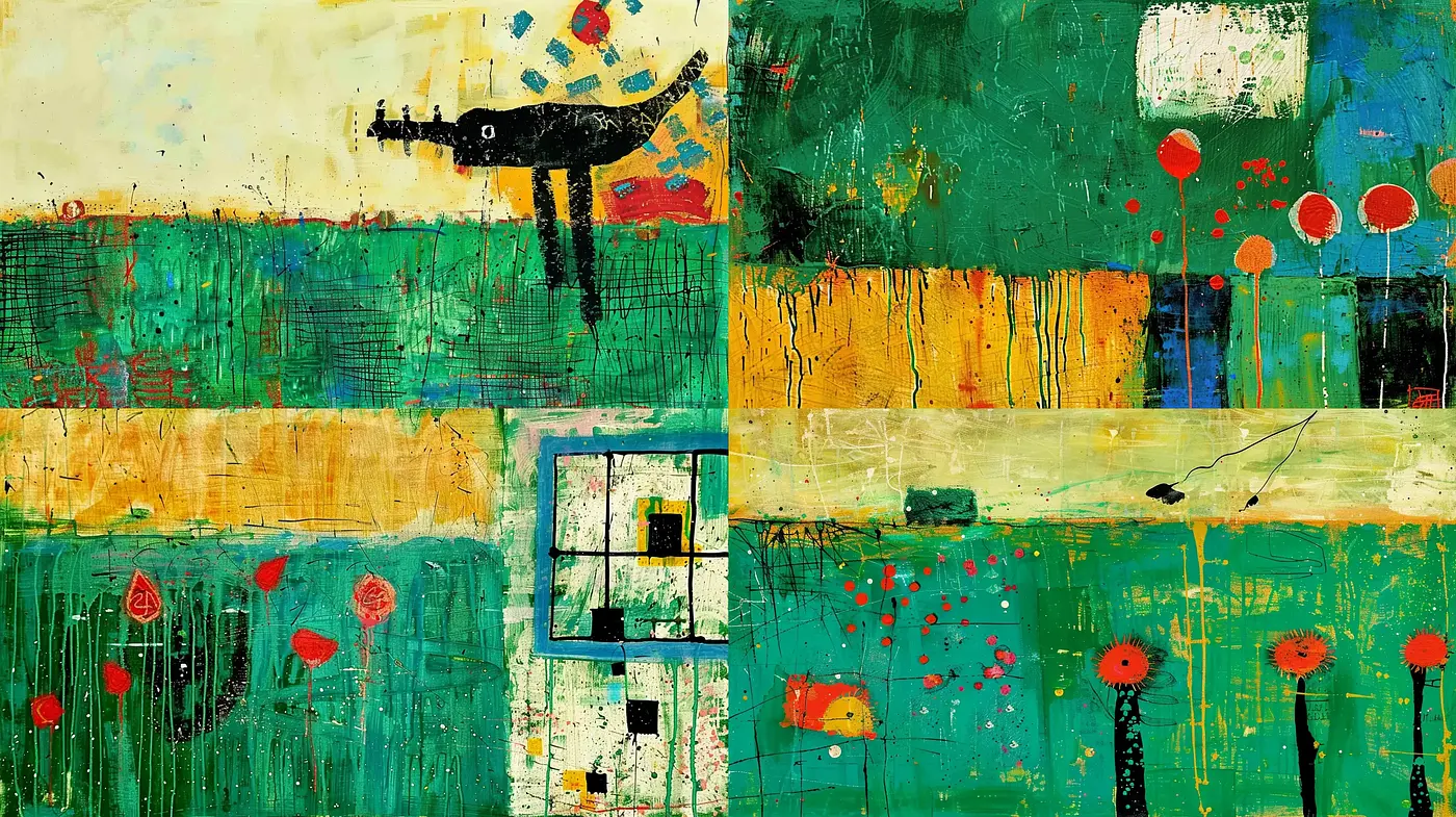 Abstract Textural Harmony in Rich Earth Tones - Midjourney sref style