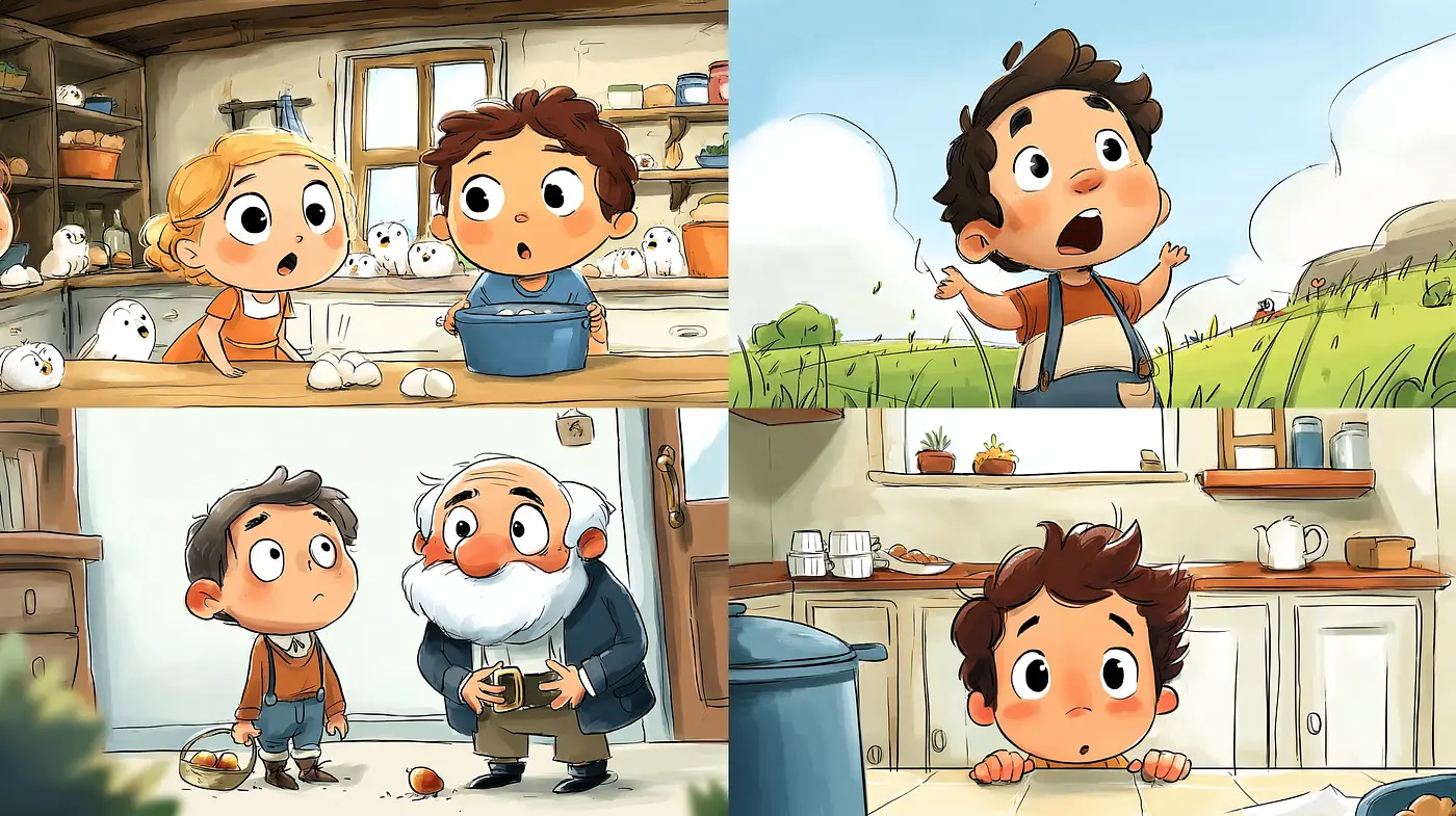Charming and Whimsical Illustration Style Inspired by Modern Animation - Midjourney sref style