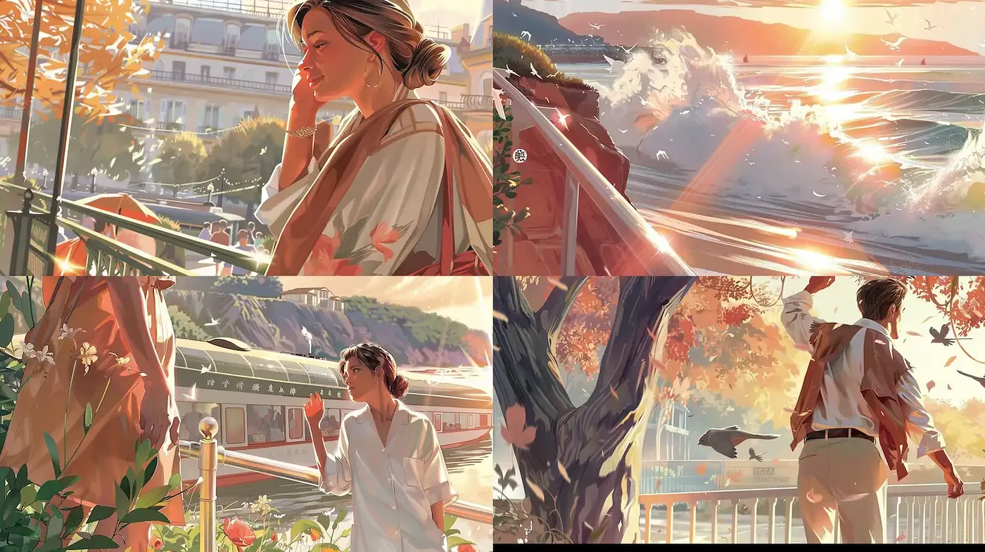Harmonious Blend of Contemporary Impressionism with a Touch of Nostalgia - Midjourney sref style