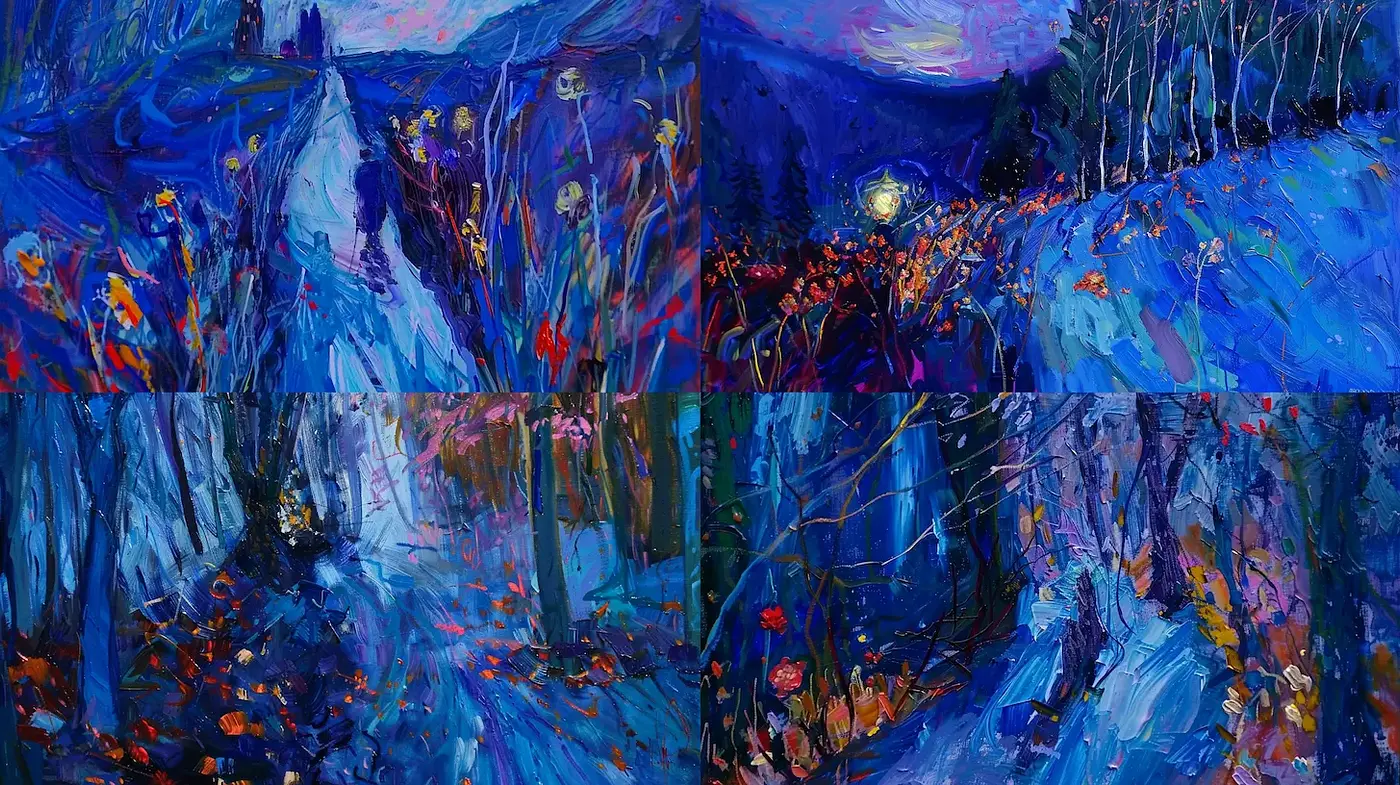 Vivid Expressionism with a Dreamlike Quality - Midjourney sref style