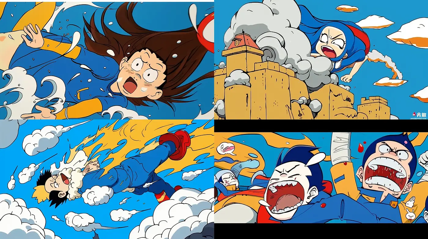 Dynamic Anime-Inspired Skies and Expressive Characters - Midjourney sref style