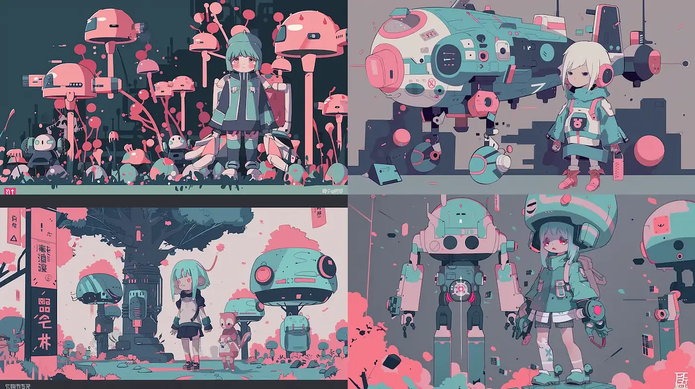 Vibrant Retro-Futuristic Aesthetic with a Playful Touch - Midjourney sref style