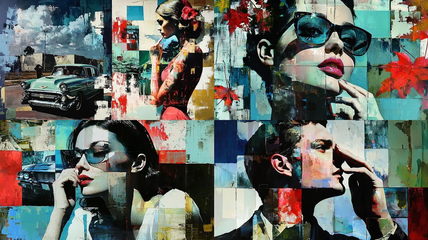 Patchwork of Nostalgia: A Fusion of Vintage and Contemporary Styles - Midjourney sref style