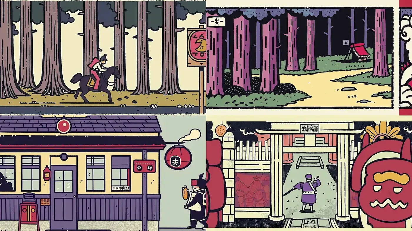 Colorful and Playful Illustrative Style with a Whimsical Nature - Midjourney sref style