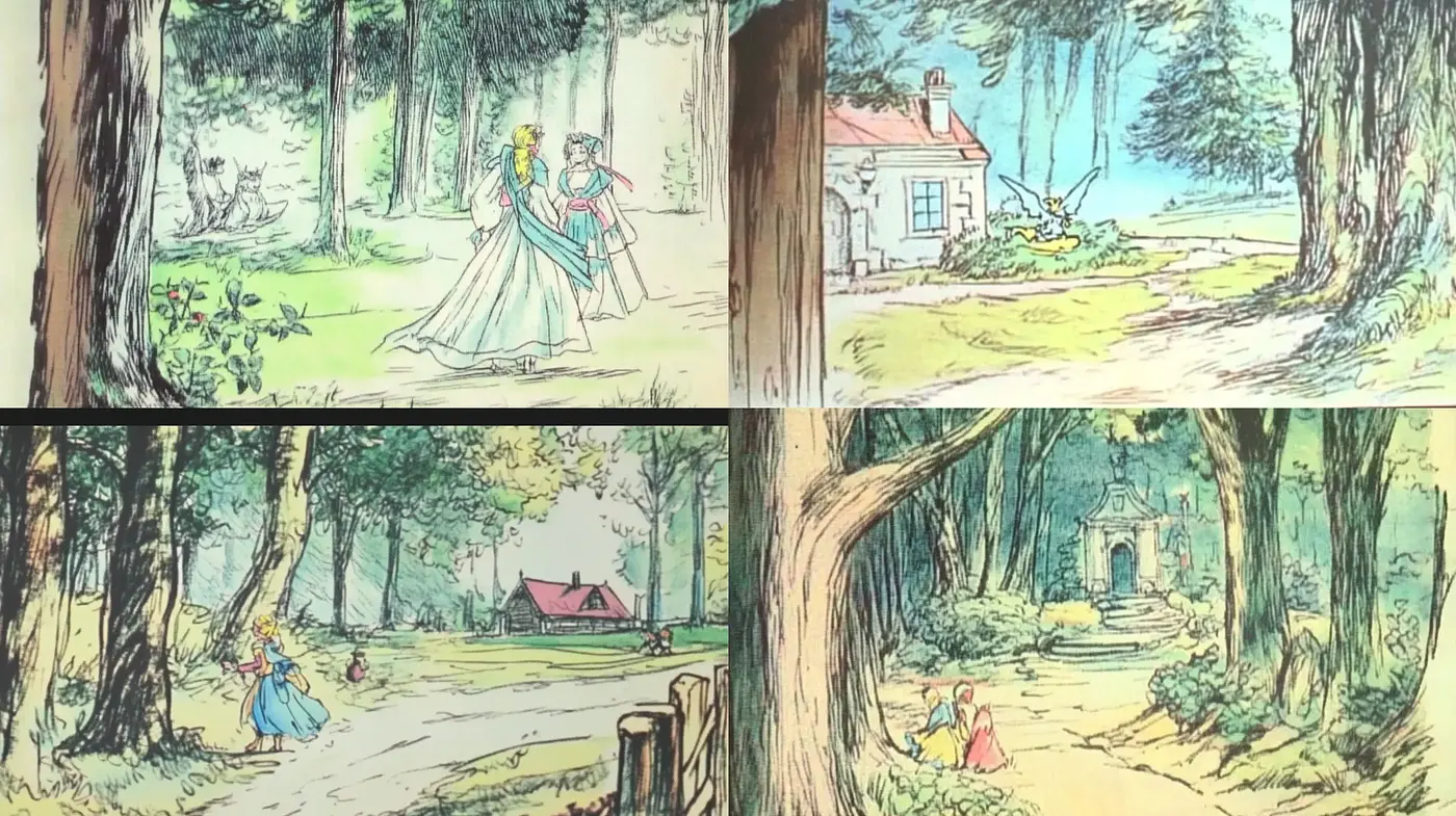 Idyllic Storybook Tranquility: A Homage to Classic Children's Illustration - Midjourney sref style
