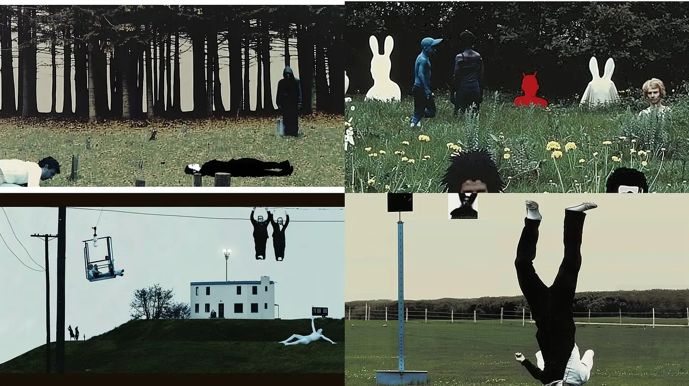 Surrealist Fusion of the Familiar with a Twist of the Absurd - Midjourney sref style