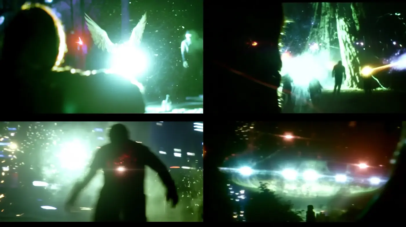 Ethereal Lights and Silhouettes – A Dreamlike Luminescence Fusion - Midjourney sref style