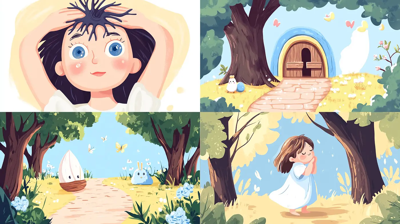 Whimsical Storybook Illustrations with a Bright Pastel Palette - Midjourney sref style
