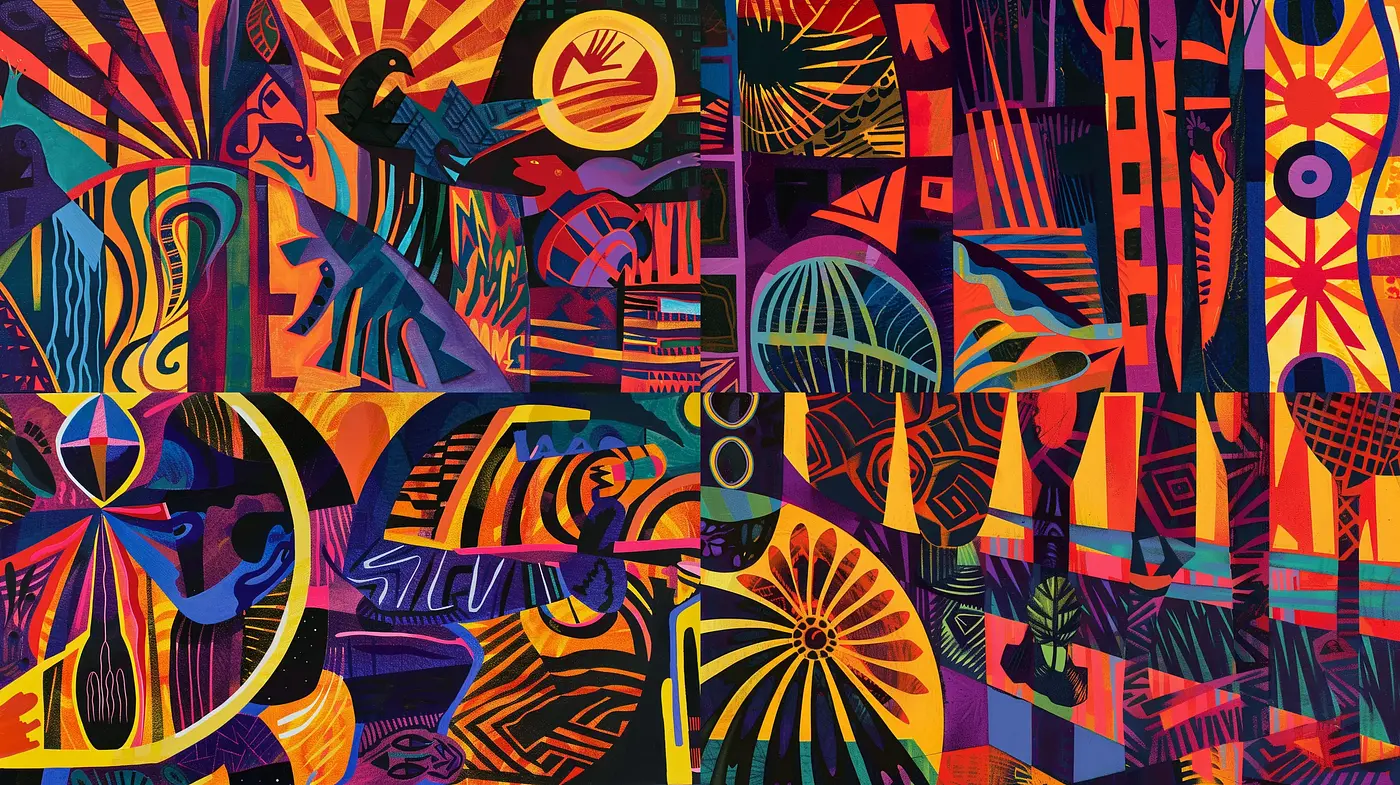Vivid Tapestry of Abstract Impressions - Midjourney sref style