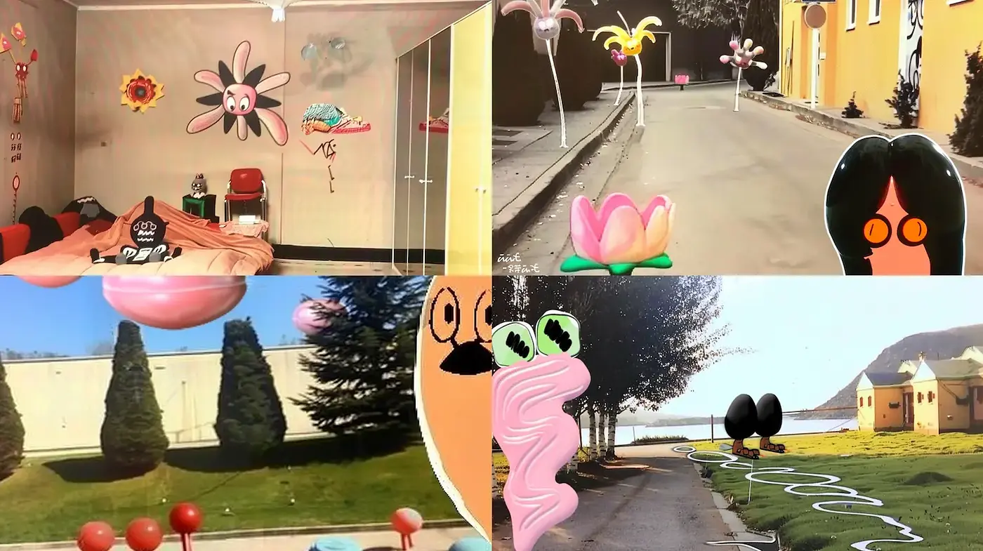 Playful and Surreal Soft-Color Aesthetic in Cartoon Landscapes - Midjourney sref style