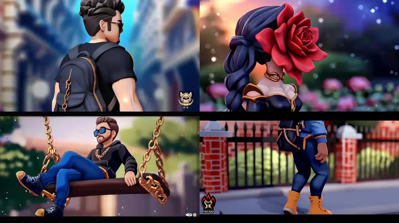 Vibrant and Playful Modern Cartoon Aesthetic with Floral Elements - Midjourney sref style