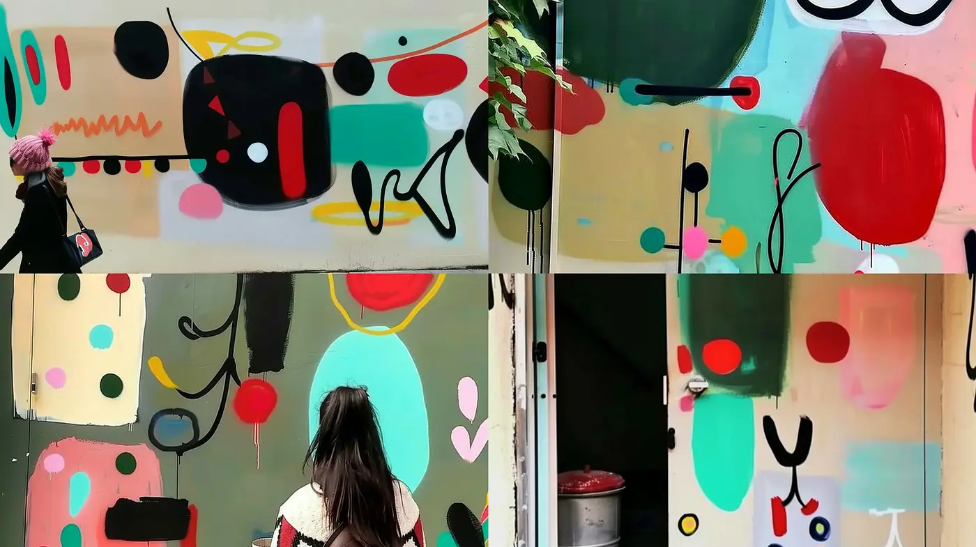 Abstract Playfulness: A Medley of Organic Shapes and Vibrant Colors in Contemporary Art - Midjourney sref style