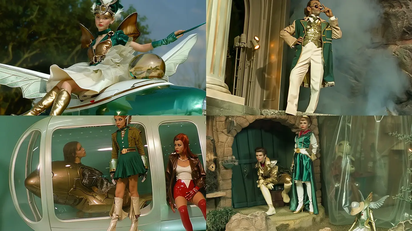 Eclectic Fusion of Steampunk and Baroque in a Fantastical Setting - Midjourney sref style
