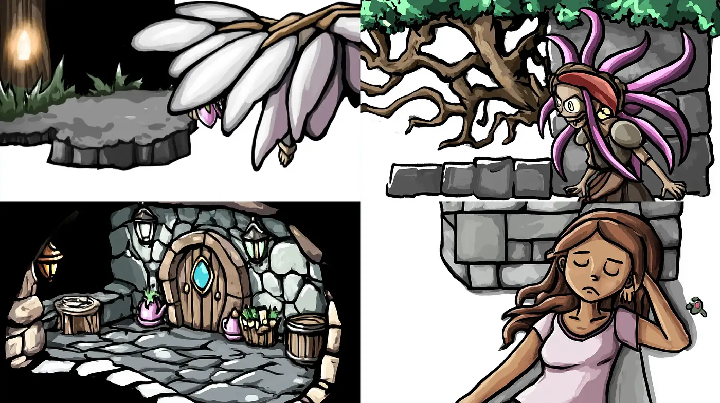 Enchanted Comic Style Fusion with a Whimsical Fantasy Twist - Midjourney sref style
