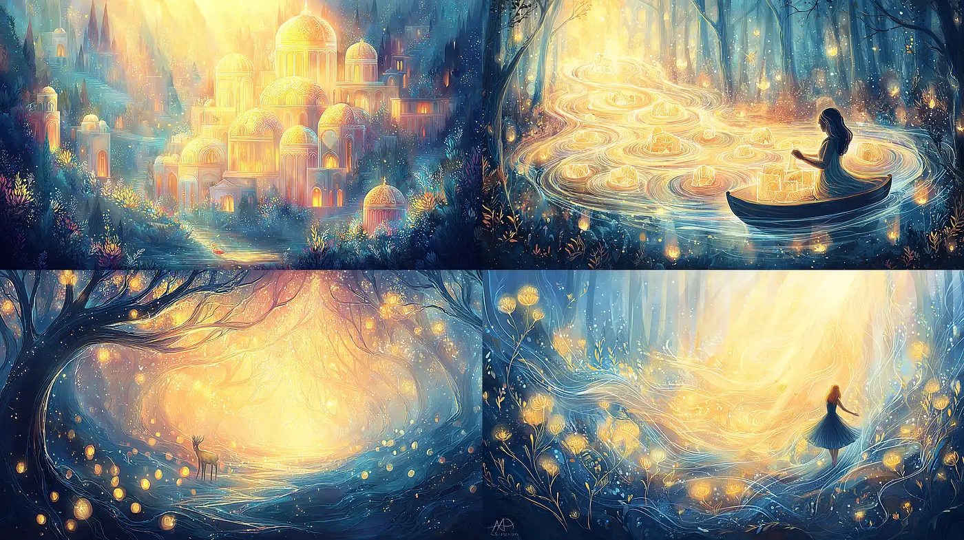 Ethereal Dreamscapes with Mystical Elements - Midjourney sref style