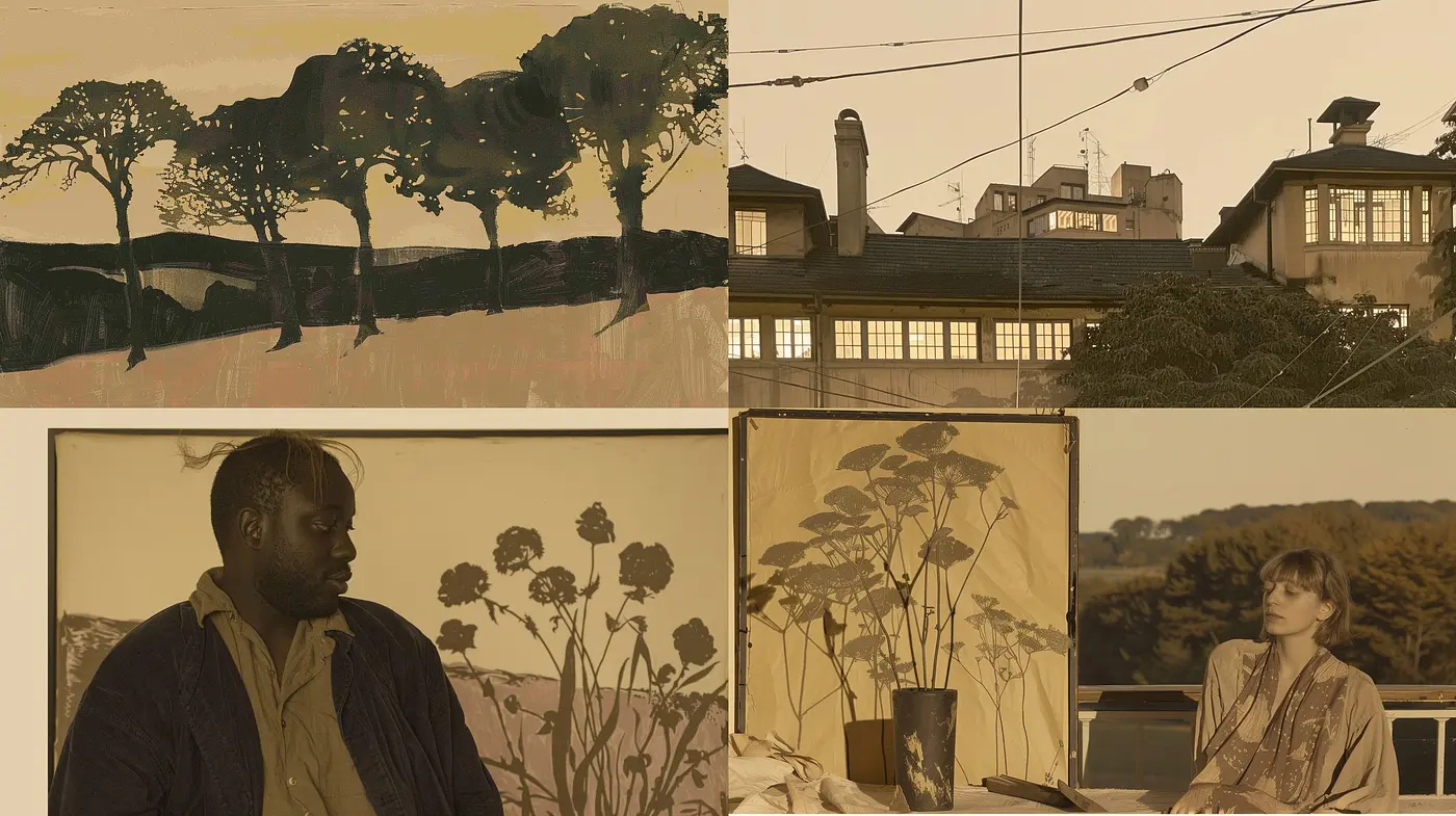 Sepia-Toned Serenity: A Homage to Nostalgic Simplicity and Timeless Grace - Midjourney sref style