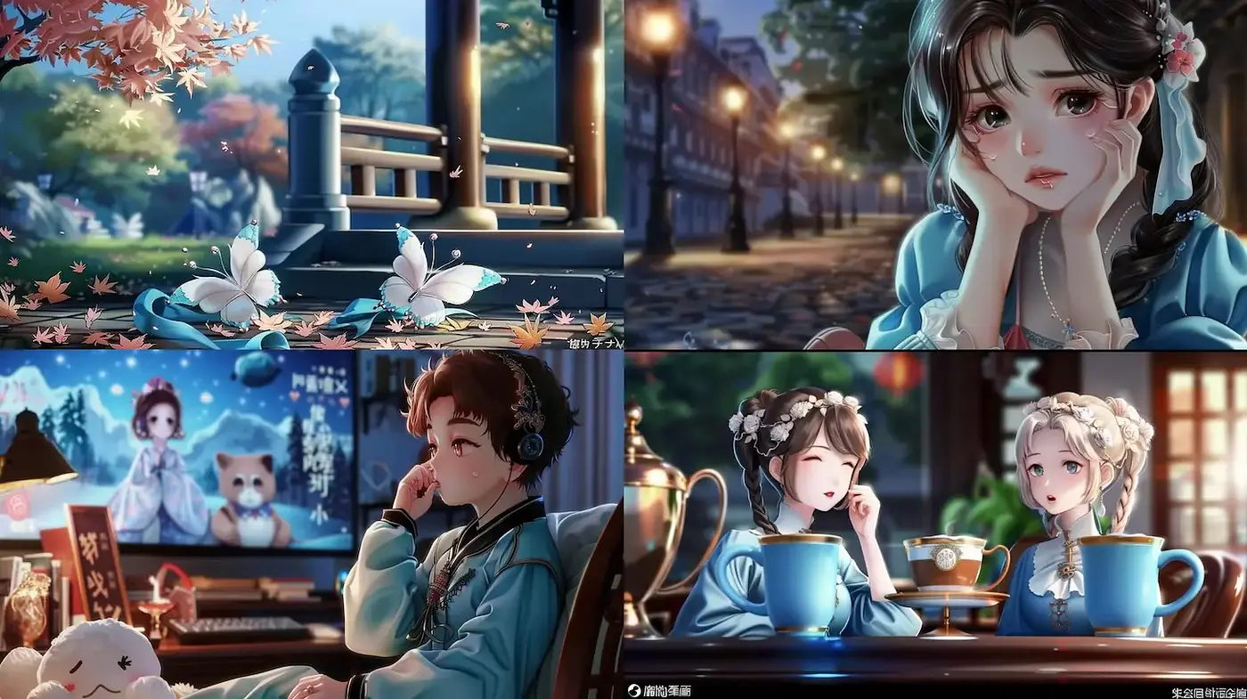 Serene and Nostalgic Visuals with a Touch of Fantasy - Midjourney sref style