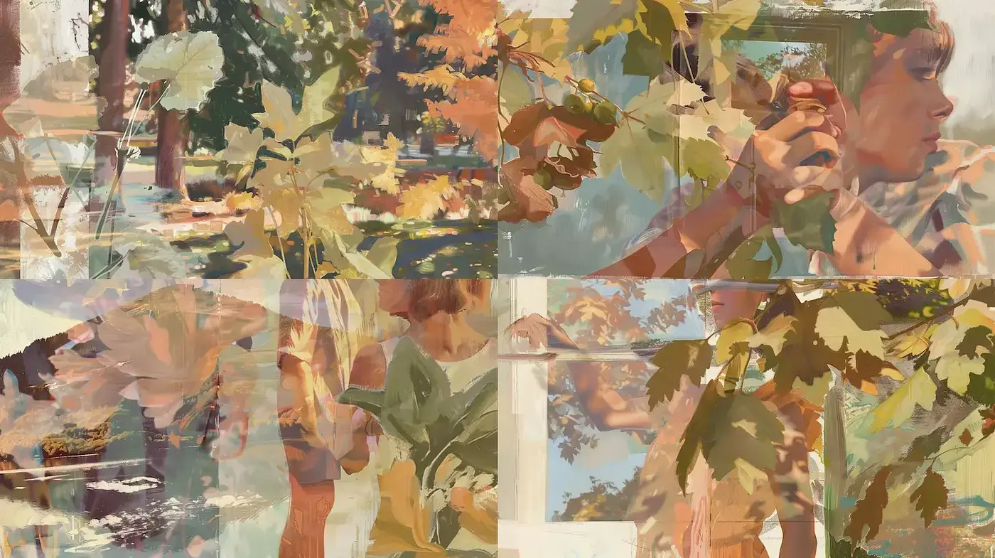 Nature-Infused, Impressionistic Exploration of Human Connection - Midjourney sref style