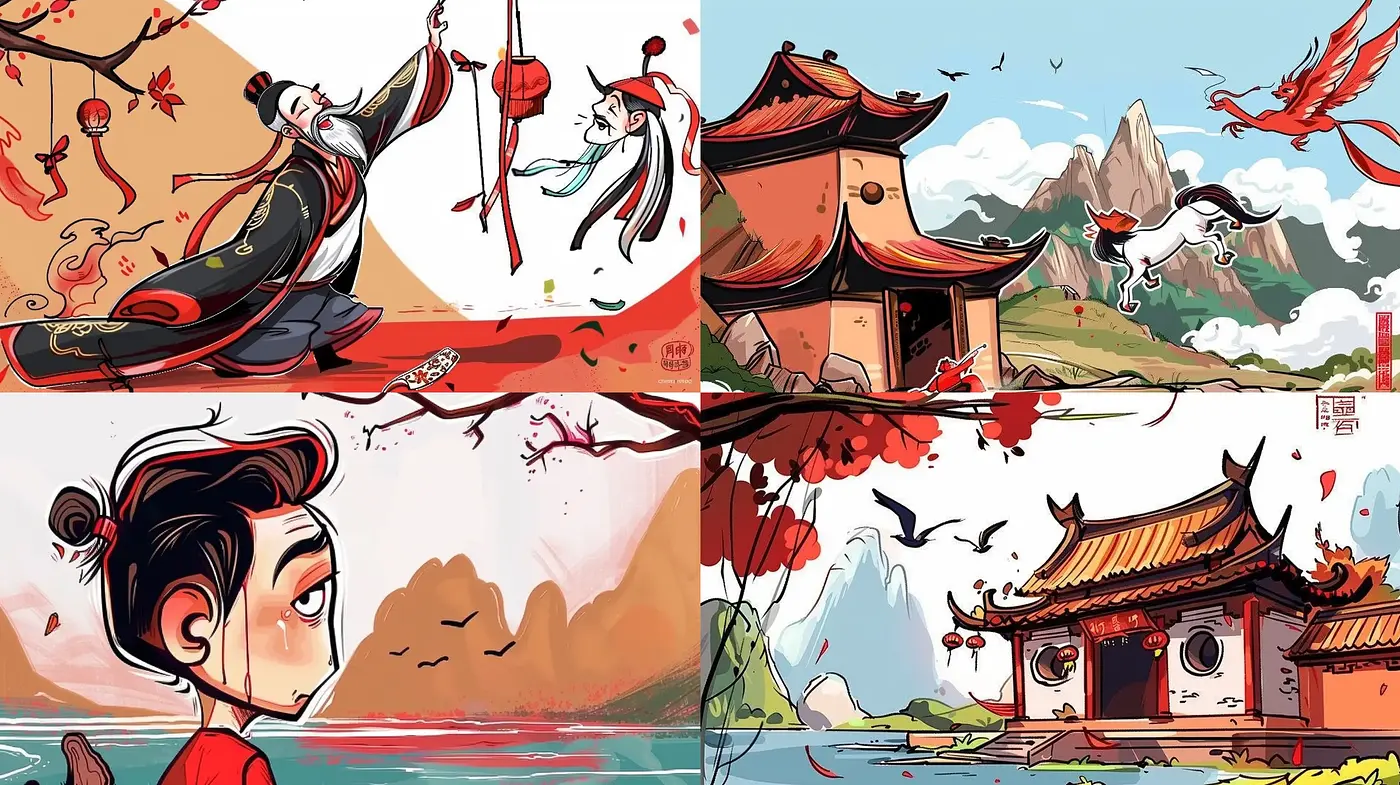 Ethereal East Asian Illustrative Harmony - Midjourney sref style