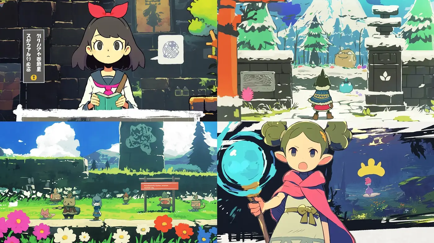 Serene Storybook Illustrations with Anime Inspiration - Midjourney sref style
