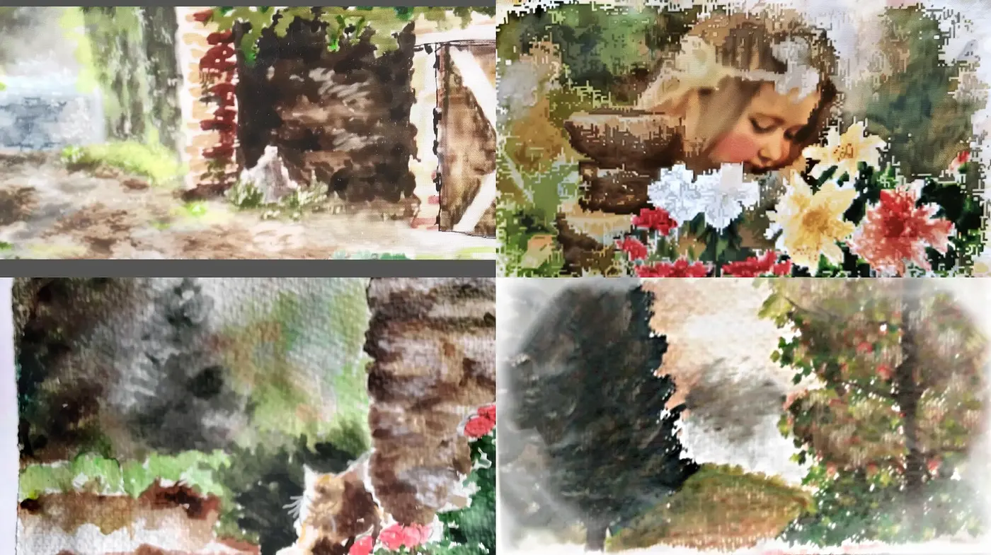 Gently Blurred Nature-Inspired Textured Tableau - Midjourney sref style
