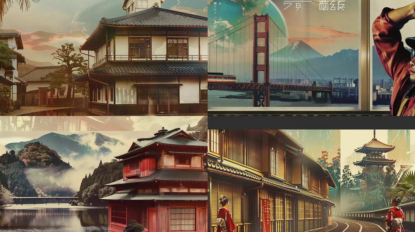 Ethereal Glow of Modernized Traditional Japan - Midjourney sref style