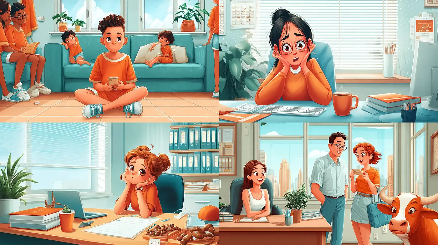 Playful and Bright Illustrations with a Whimsical Touch - Midjourney sref style