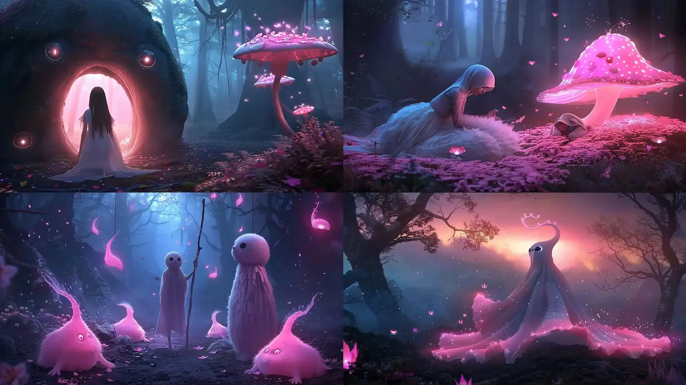 Enchanted Twilight Dreamscapes: A Fantastical Journey Through Surreal Worlds - Midjourney sref style