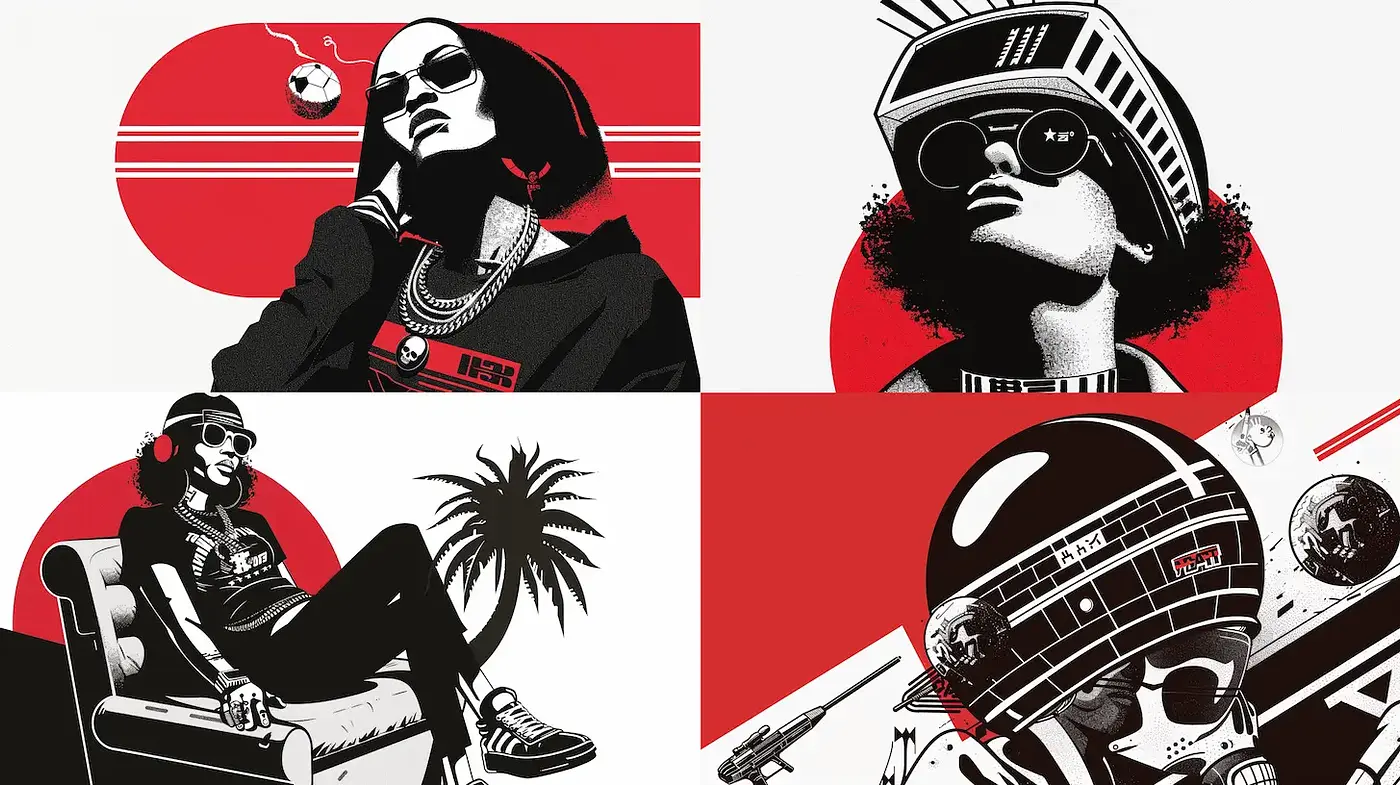 Bold and Graphic Retro Futurism with a Sense of Adventure - Midjourney sref style