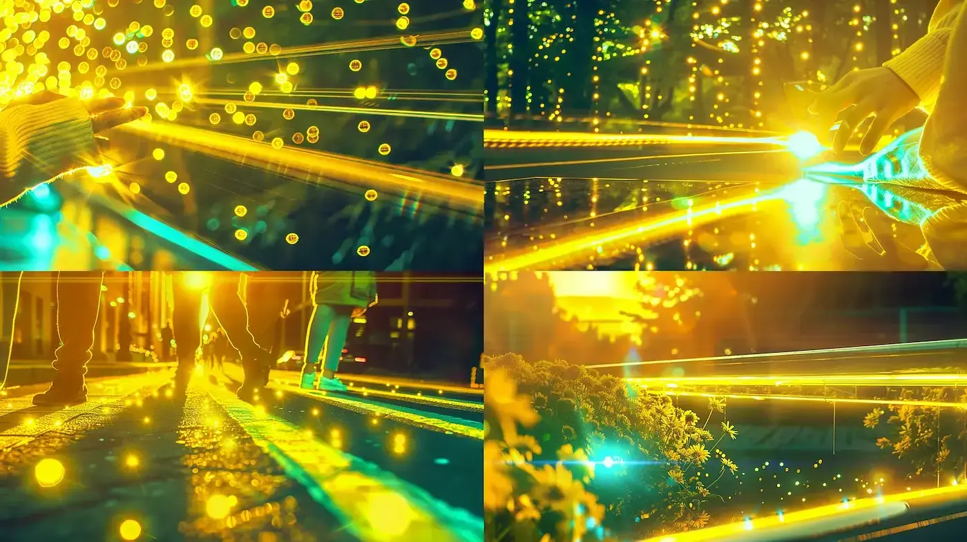 Illuminating Nightscapes with a Magical Aesthetic - Midjourney sref style